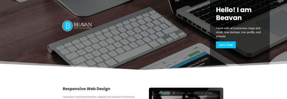 Beavan Web Developer cover