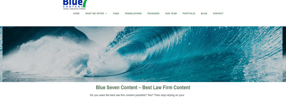 Blue Seven Content cover