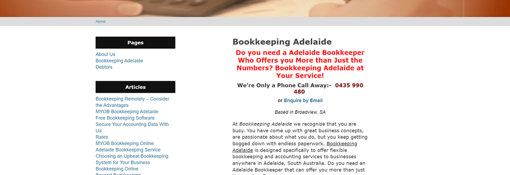 Bookkeeping Adelaide cover