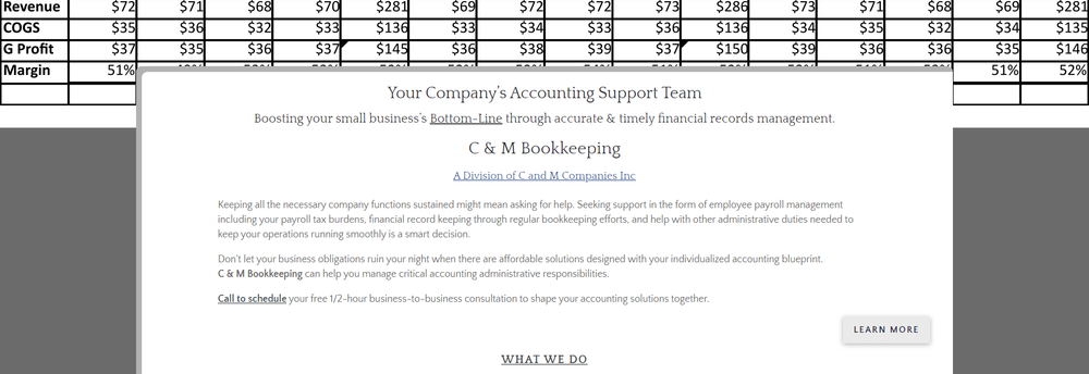 C&M Bookkeeping, LLC cover