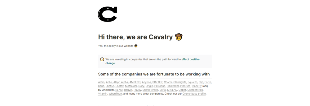 Cavalry Ventures cover