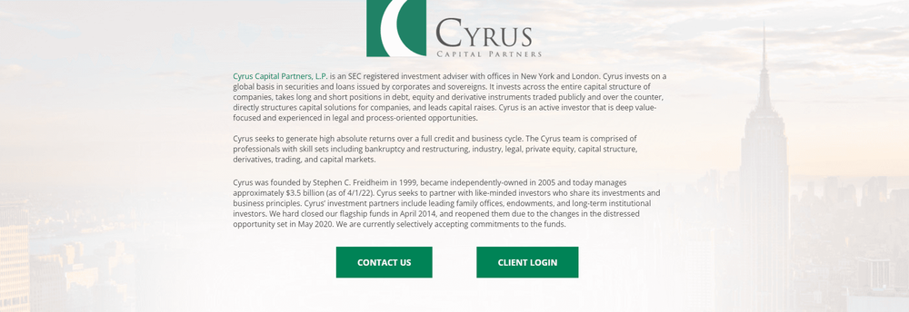 Cyrus Capital Partners cover