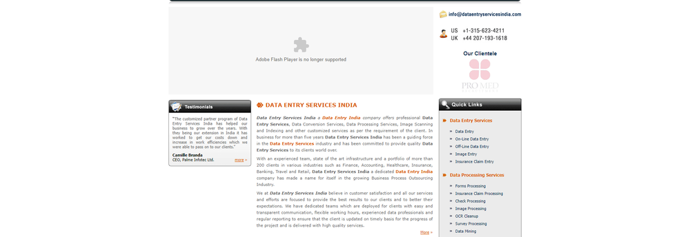Data Entry Services India cover