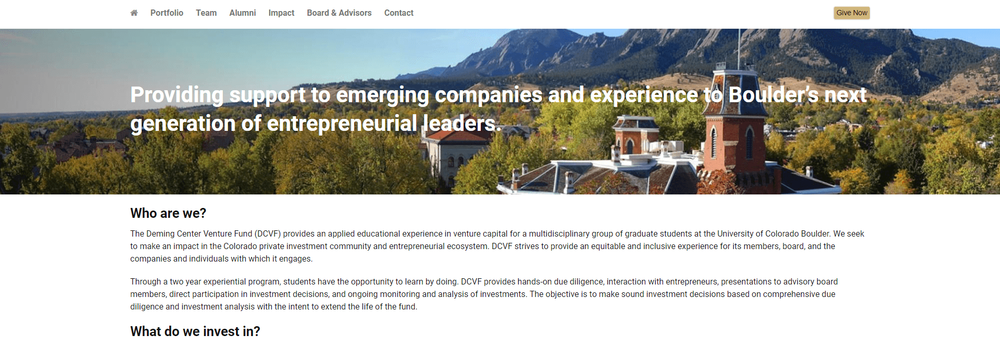 Deming Center Venture Fund cover