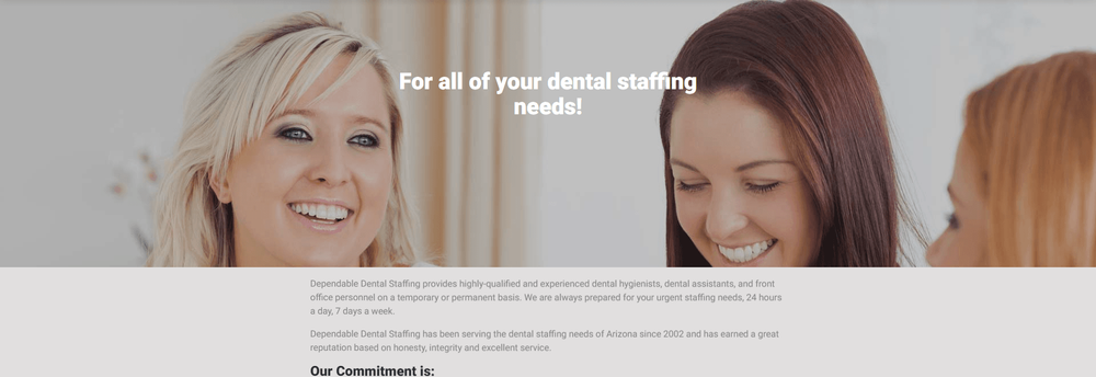 Dependable Dental Staffing cover