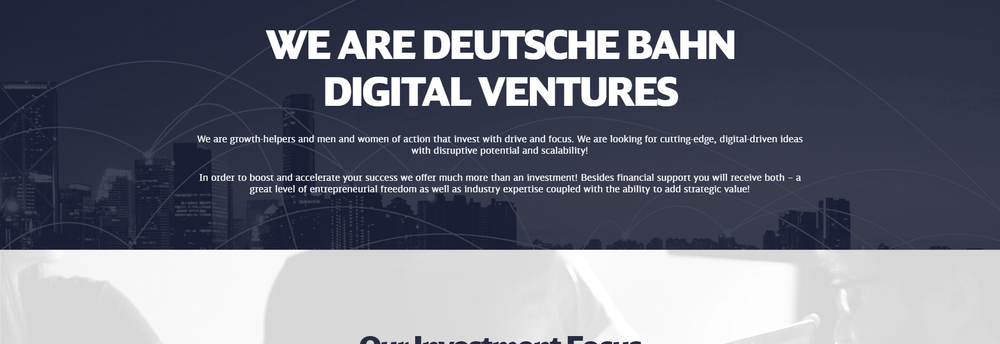 Deutsche Bahn Digital Ventures (DBDV) cover