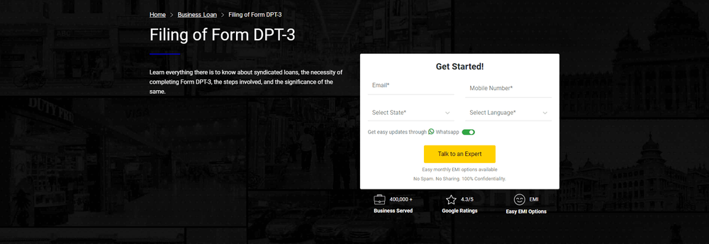 DPT 3 Filing cover