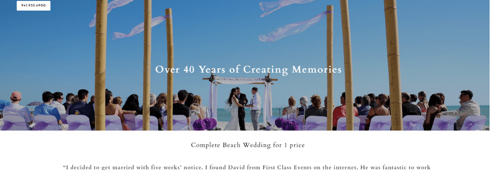 First Class Events cover