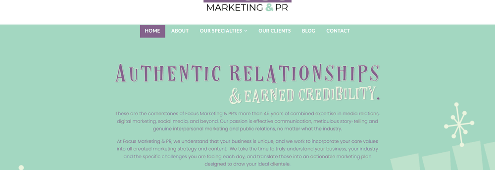 Focus Marketing + PR cover