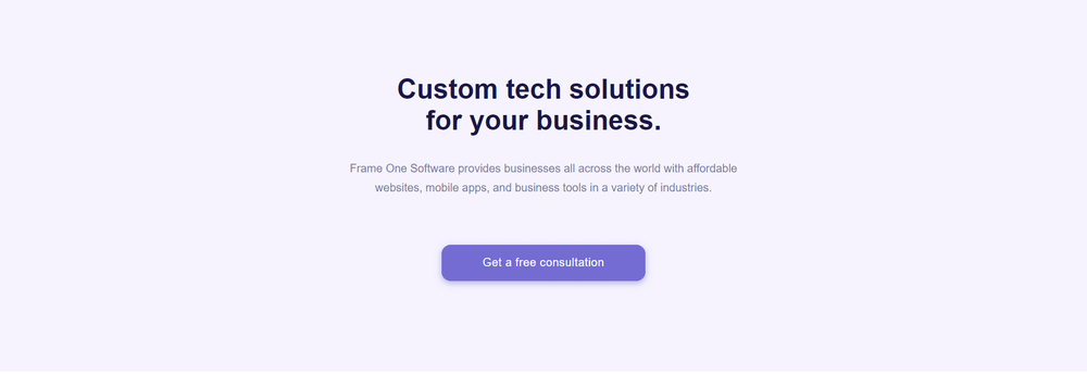 Frame One Software cover