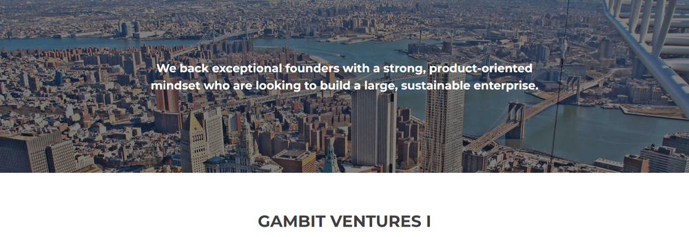 Gambit Ventures cover
