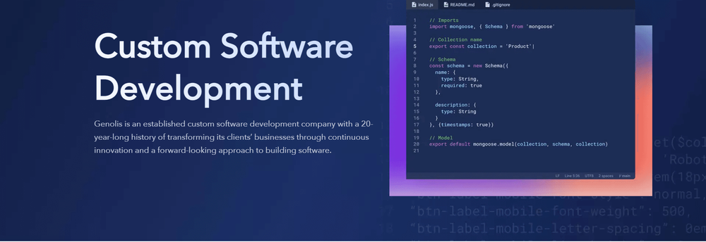 Genolis Database Software Development cover