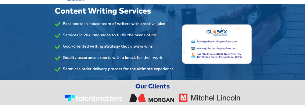 Globex Writing Services cover