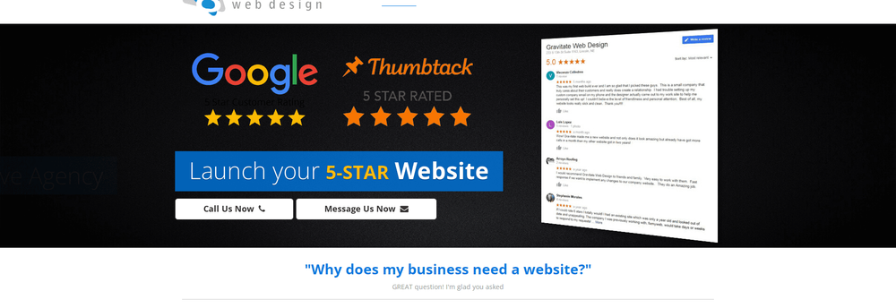 Gravitate Web Design cover