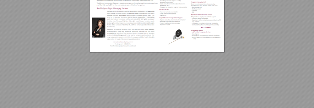 International Accounting Solutions Srl cover