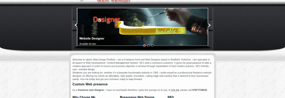 Iqbal's Web Design cover