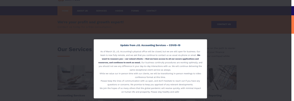 J.G. Accounting Services cover