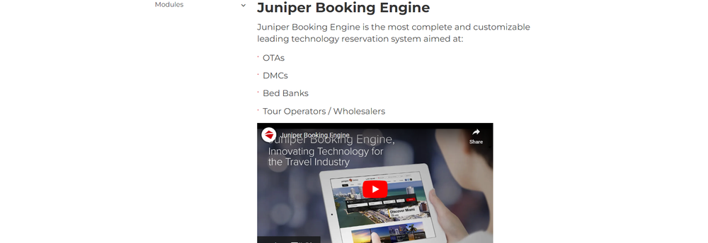 Juniper Booking Engine cover