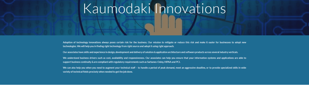 KAUMODAKI INNOVATIONS LLC cover
