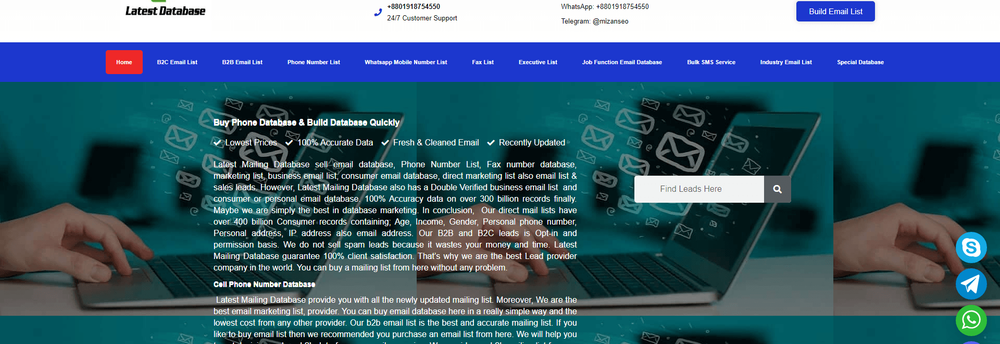 Latest Mailing Database cover