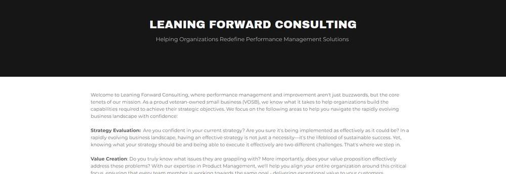 Leaning Forward Consulting, LLC cover