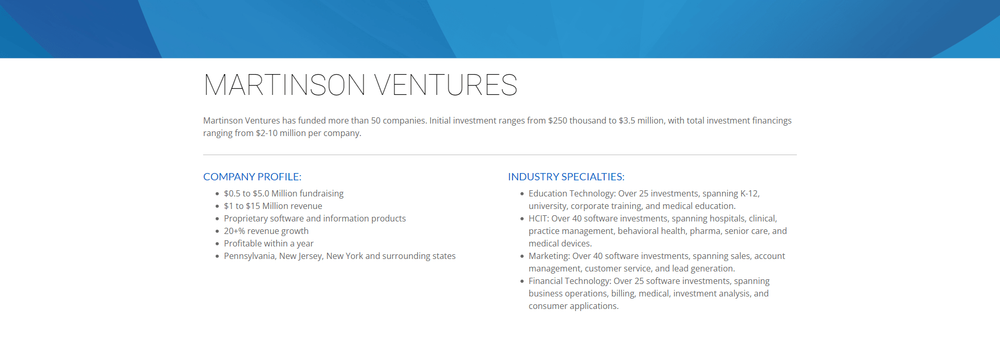 Martinson Ventures cover