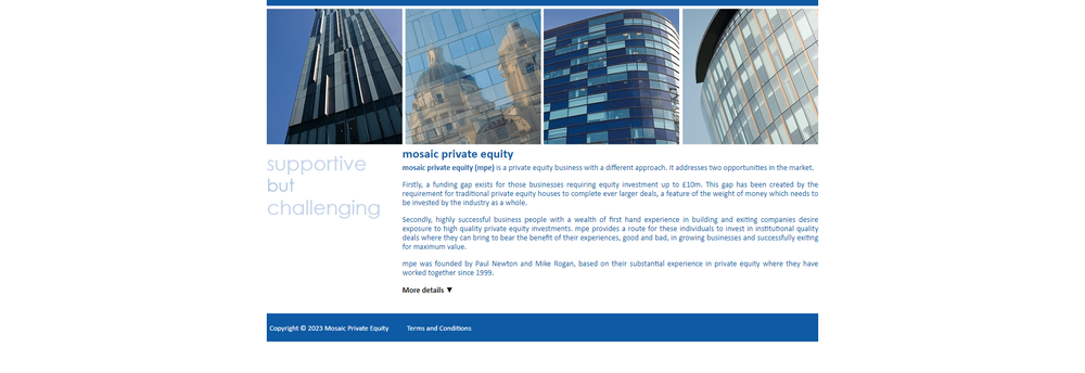 Mosaic Private Equity cover