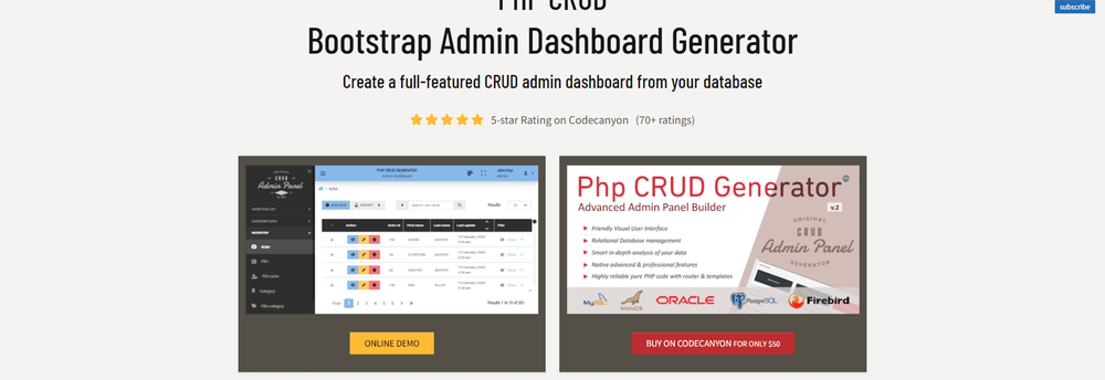 PHP CRUD Generator cover