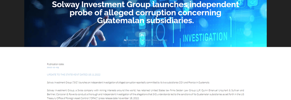 Solway Investment Group cover