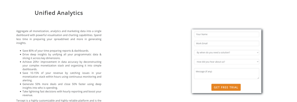 Tercept Unified Analytics cover