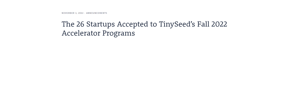 TinySeed cover
