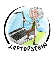 Laptop's Einstein logo