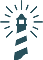 Lighthouse growth logo